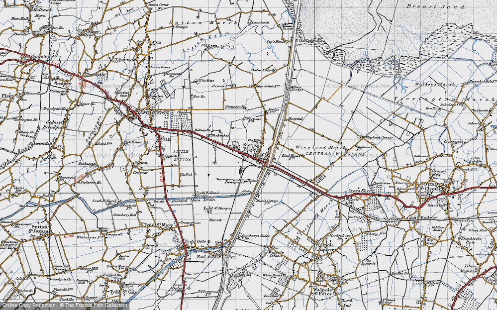 Old Map of Sutton Bridge, 1946 in 1946