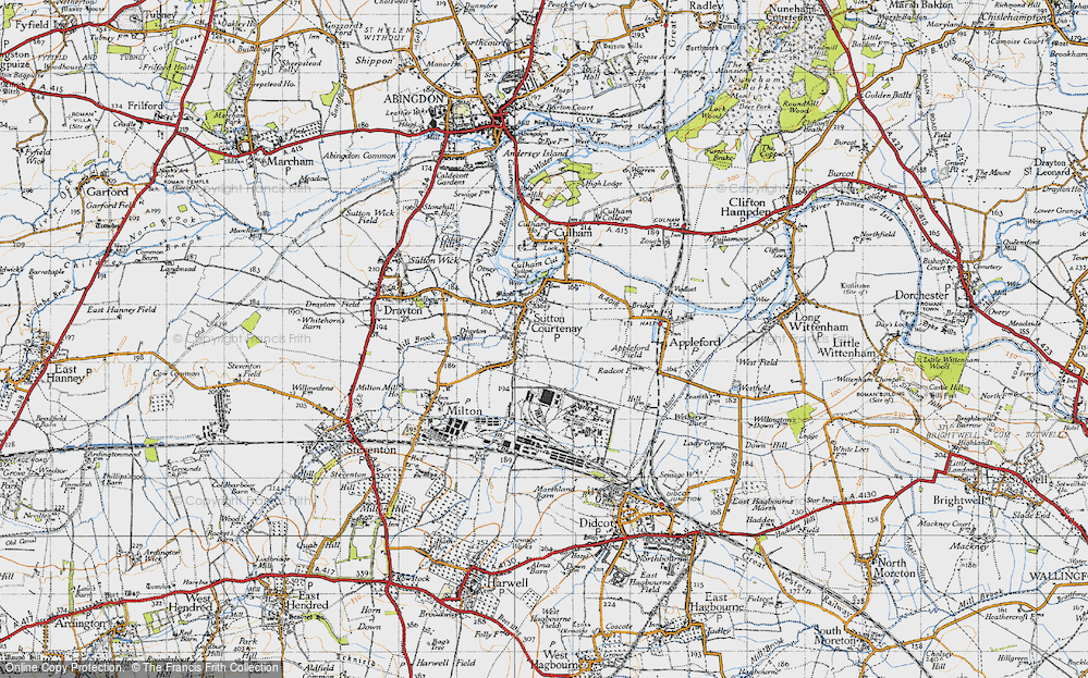 Old Map of Sutton Courtenay, 1947 in 1947