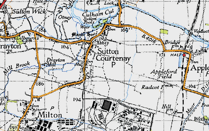 Old map of Sutton Courtenay in 1947