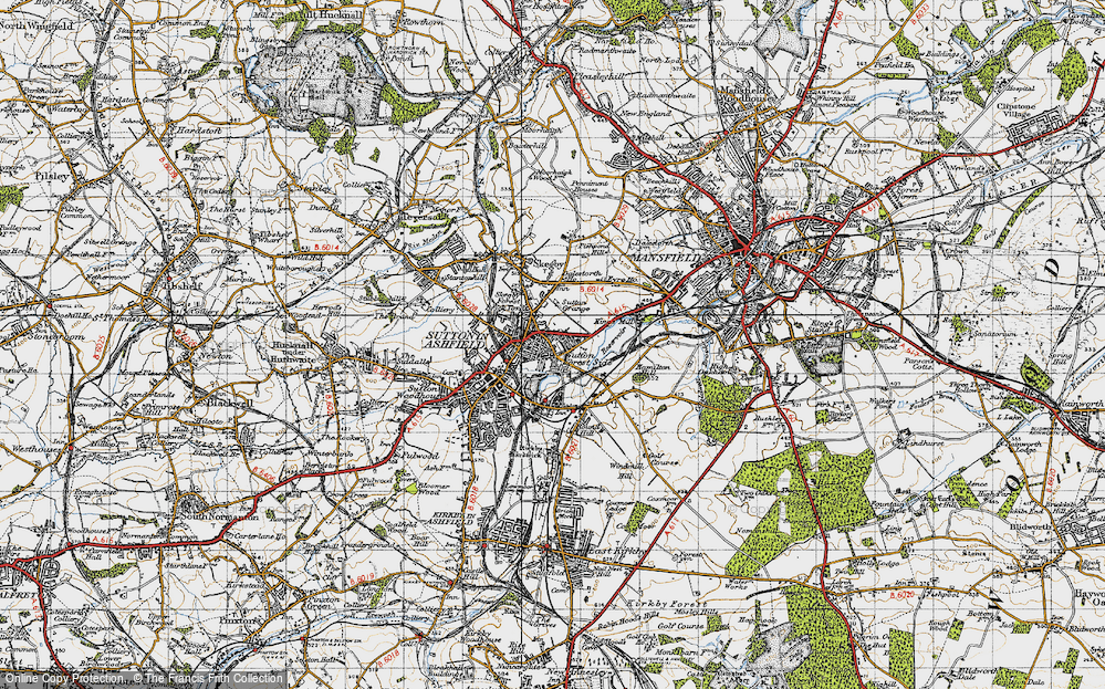 Old Map of Sutton Forest Side, 1947 in 1947