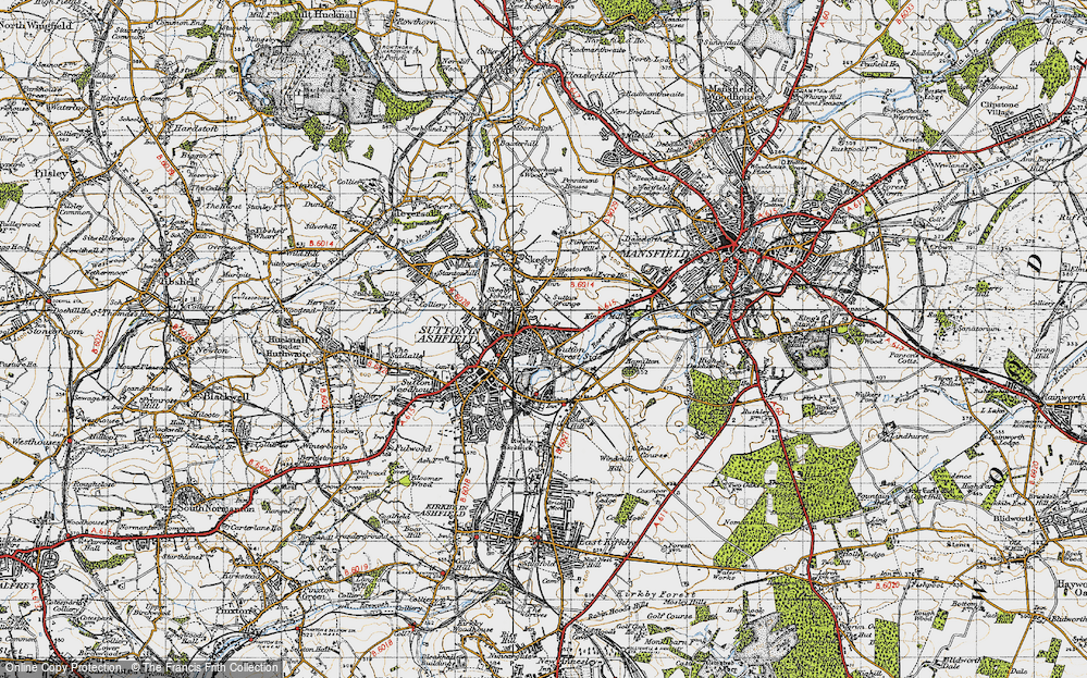 Historic Ordnance Survey Map of Sutton Forest Side, 1947