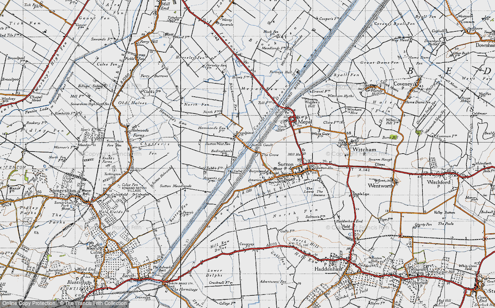 Old Map of Sutton Gault, 1946 in 1946