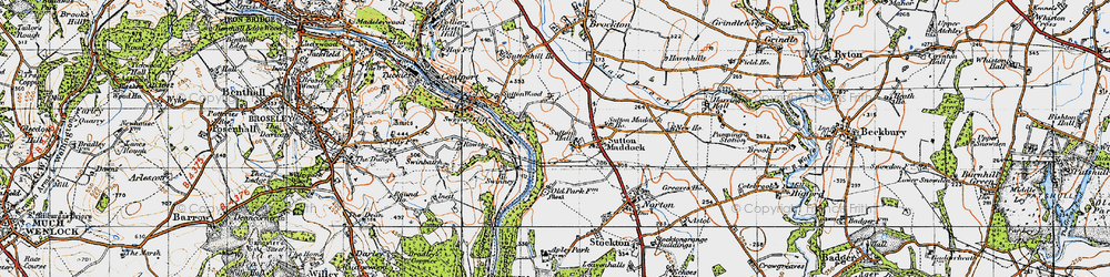 Old map of Sutton Hall in 1946