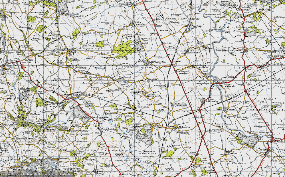 Old Map of Historic Map covering Berryhills in 1947