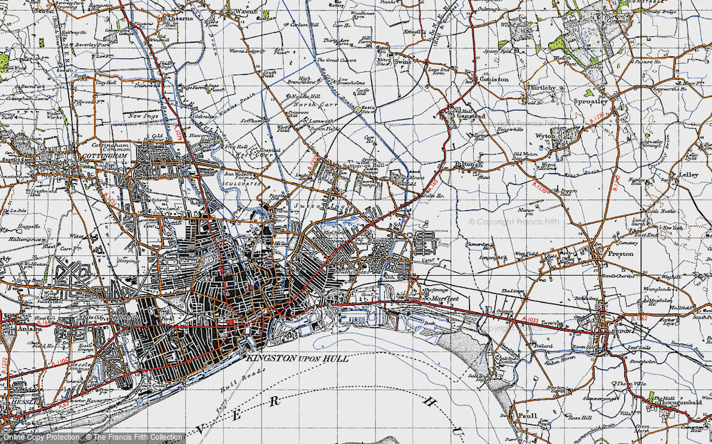 Old Map of Sutton Ings, 1947 in 1947