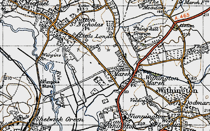 Old map of Sutton Marsh in 1947