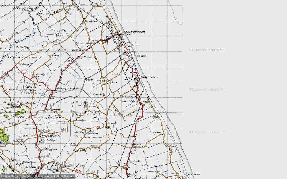 Old Map of Sutton on Sea, 1946 in 1946