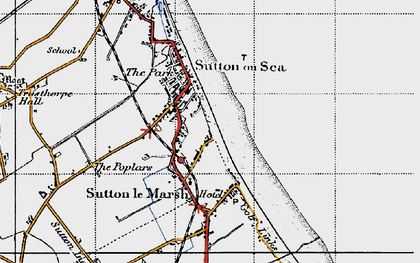 Old map of Sutton on Sea in 1946