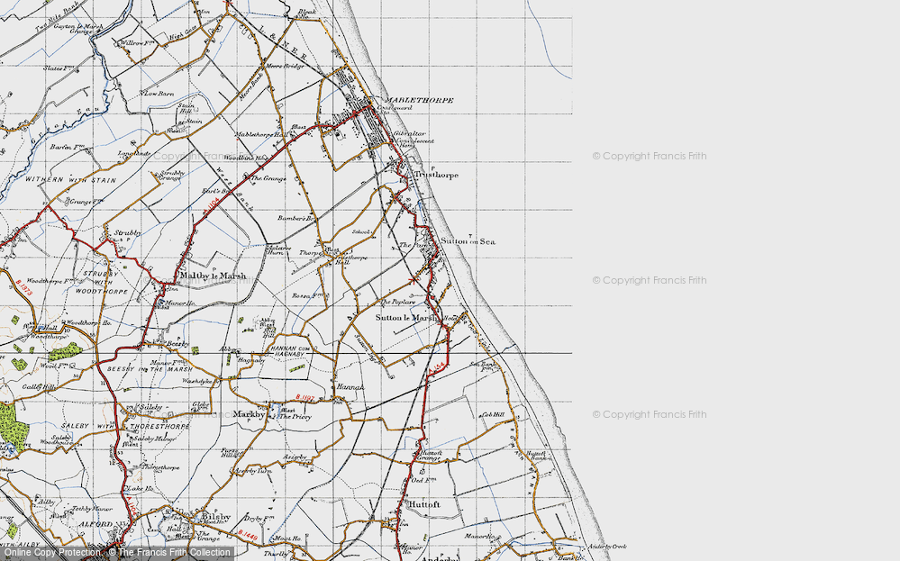 Historic Ordnance Survey Map of Sutton on Sea, 1946