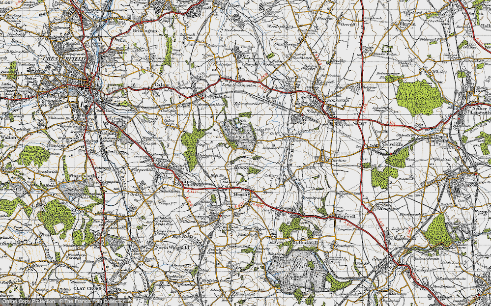 Old Map of Sutton Scarsdale, 1947 in 1947