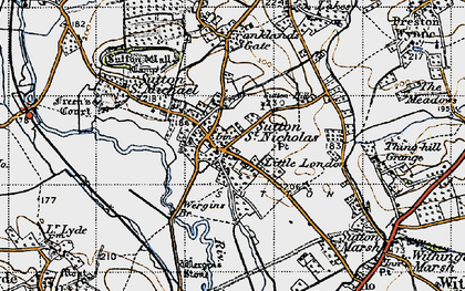 Old map of Sutton St Nicholas in 1947