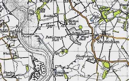 Old map of Sutton Street in 1946