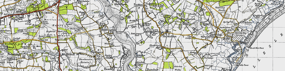 Old map of Sutton Street in 1946