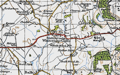 Old map of High Osgoodby Grange in 1947