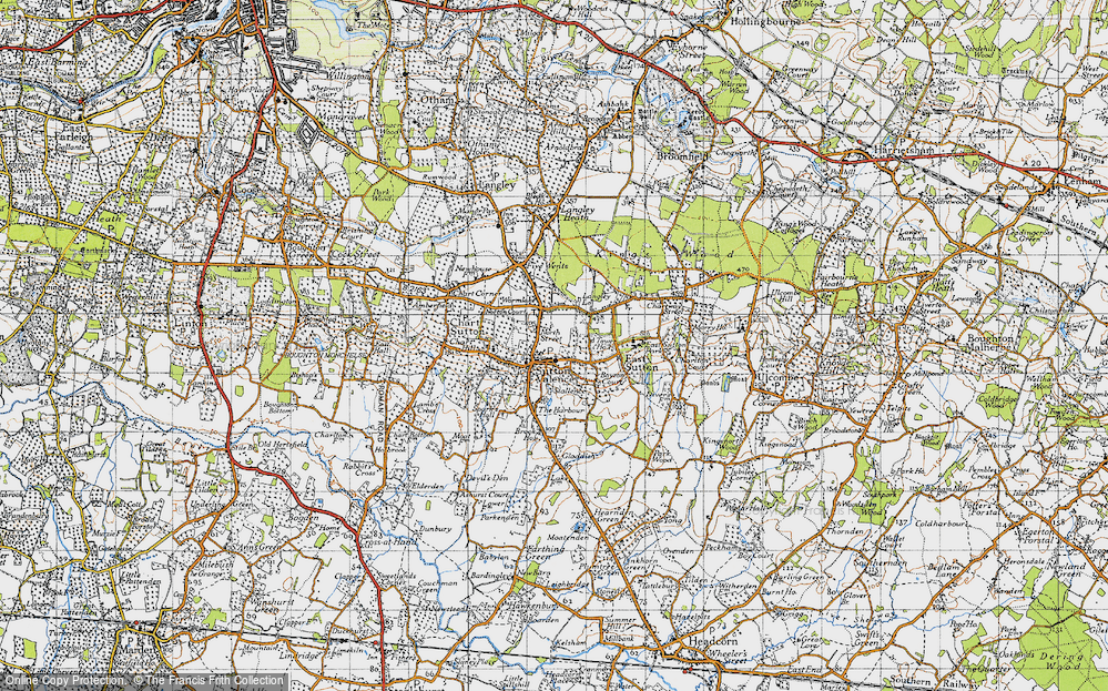 Old Map of Sutton Valence, 1940 in 1940