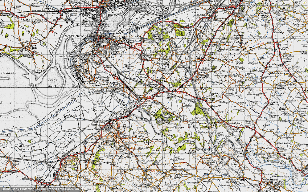 Old Map of Historic Map covering Beckett's Wood in 1947