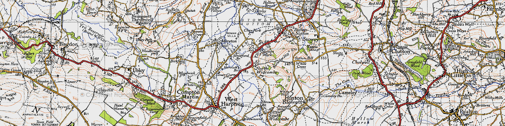 Old map of Sutton Wick in 1946