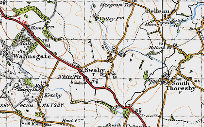 Old map of Swaby in 1946