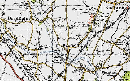 Old map of Swafield in 1945