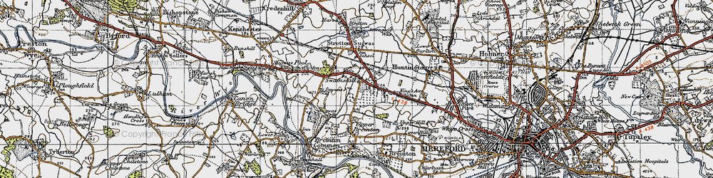 Old map of Swainshill in 1947