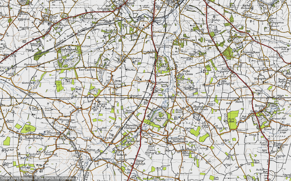 Old Map of Swainsthorpe, 1946 in 1946