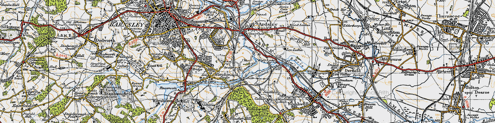 Old map of Swaithe in 1947