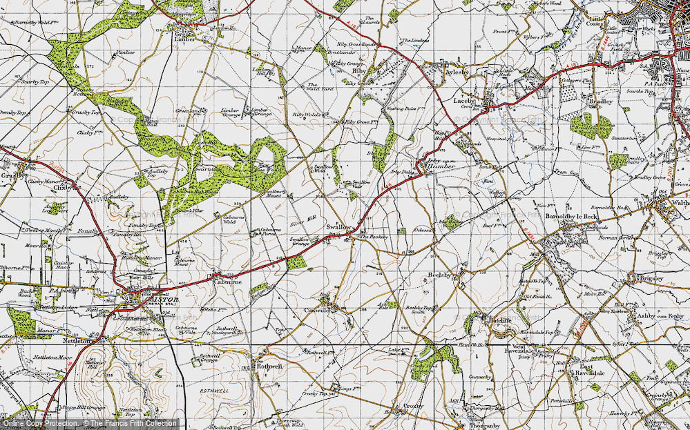 Old Map of Swallow, 1946 in 1946