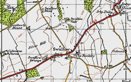 Old map of Swallow in 1946