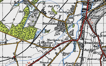Old map of Swallow Beck in 1947