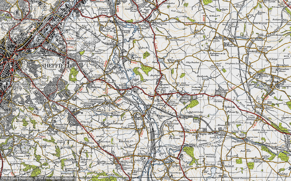 Old Map of Swallownest, 1947 in 1947