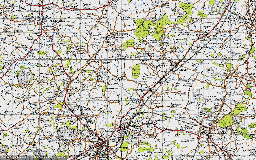 Old Map of Swallows Cross, 1946 in 1946