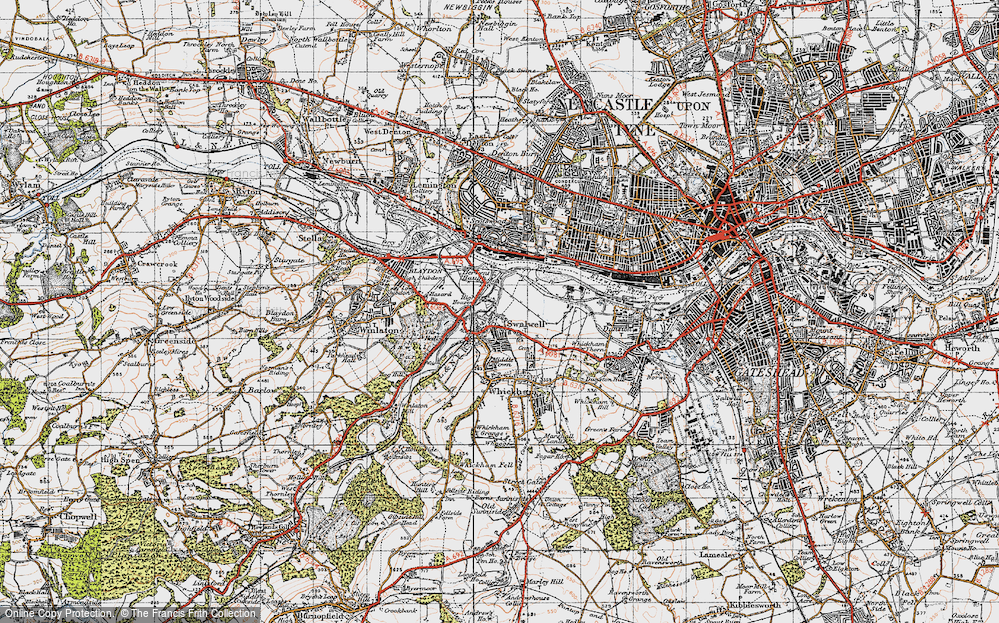 Old Map of Swalwell, 1947 in 1947