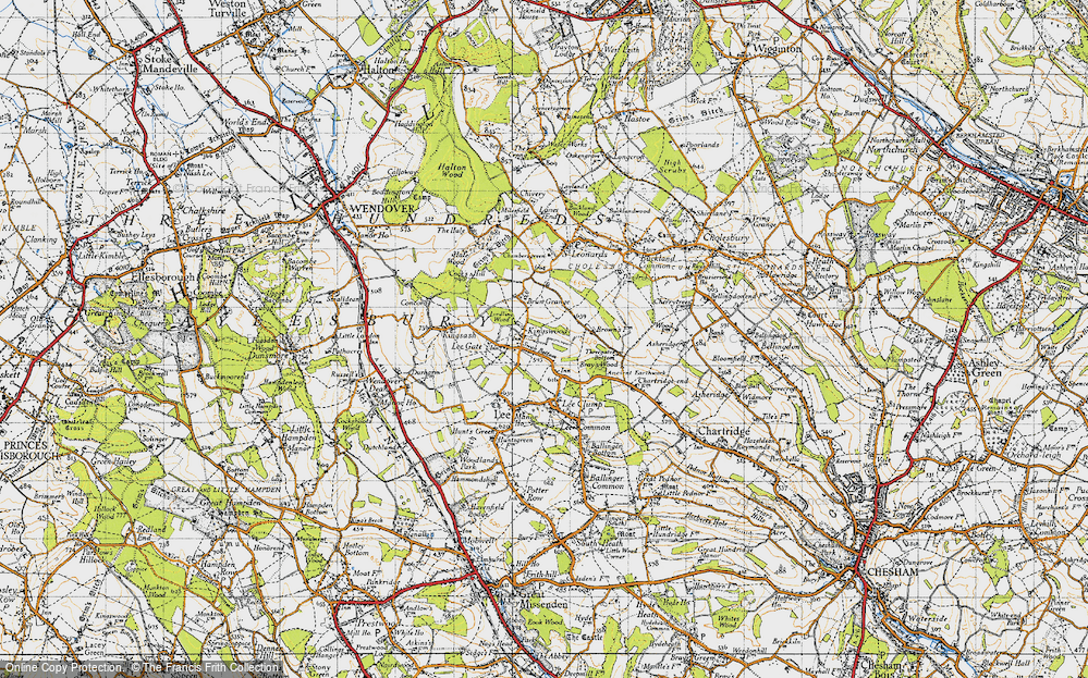 Old Map of Swan Bottom, 1946 in 1946