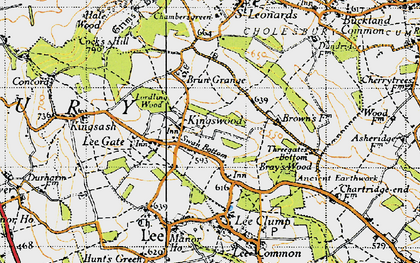 Old map of Swan Bottom in 1946