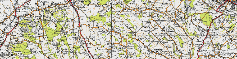 Old map of Swan Bottom in 1946