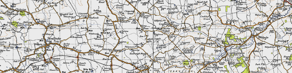 Old map of Swan Green in 1946