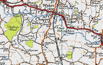 Old map of Swan Street in 1945