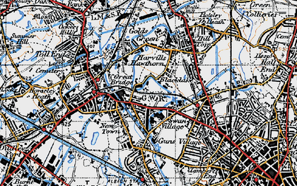 Old map of Swan Village in 1946