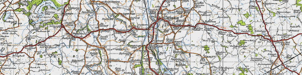 Old map of Swanbach in 1947