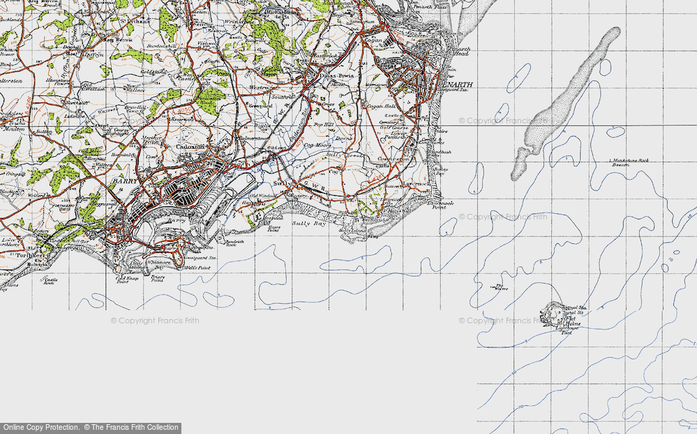 Old Map of Swanbridge, 1947 in 1947
