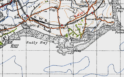 Old map of Swanbridge in 1947