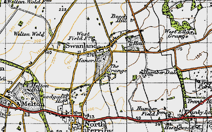 Old map of Swanland in 1947