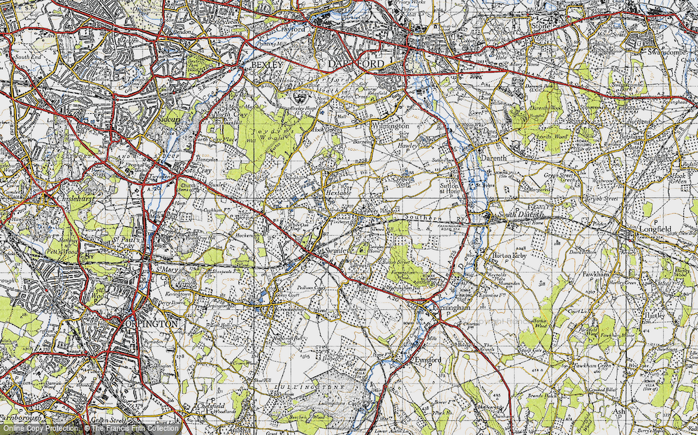 Old Map of Swanley Village, 1946 in 1946