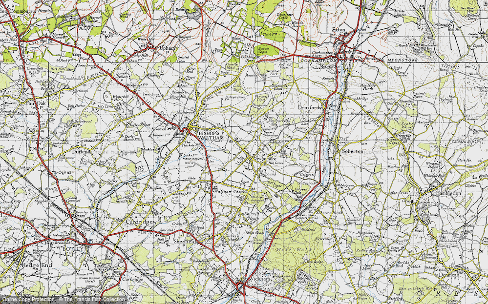Old Map of Swanmore, 1945 in 1945