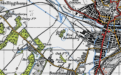 Old map of Swanpool in 1947