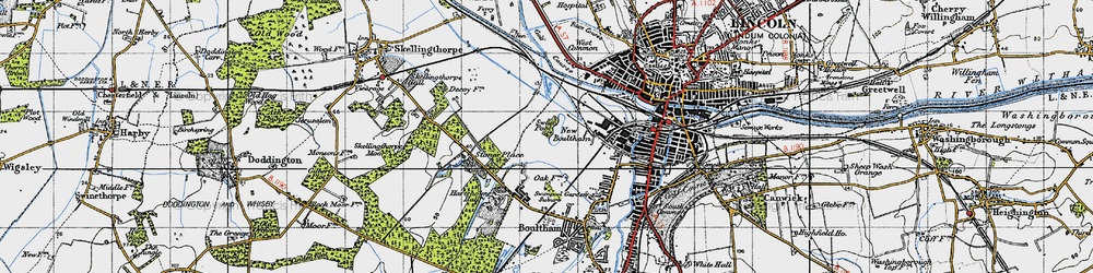 Old map of Swanpool in 1947