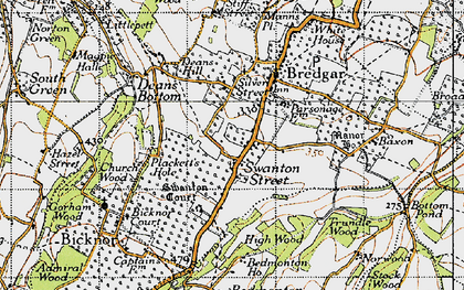 Old map of Swanton Street in 1946