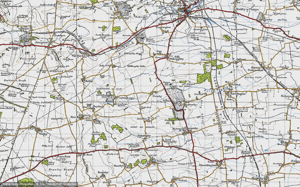 Old Map of Swarby, 1946 in 1946