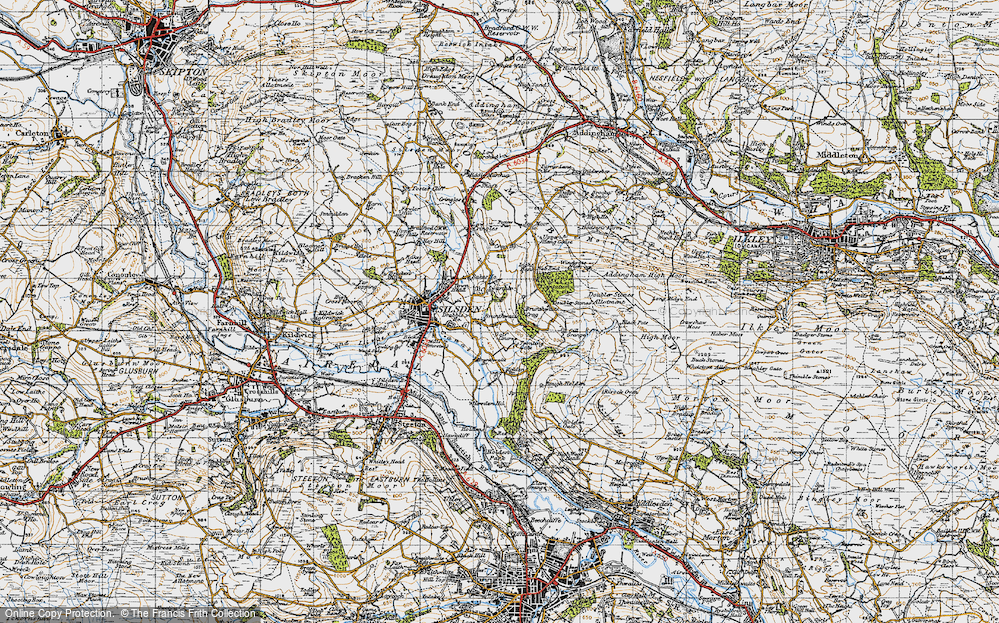 Old Map of Swartha, 1947 in 1947