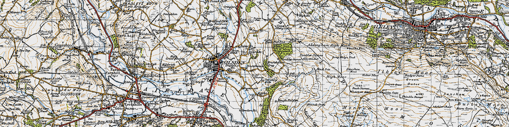 Old map of Swartha in 1947